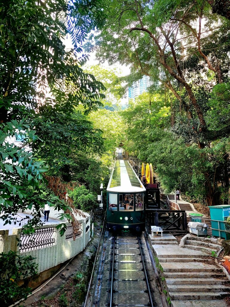 High-speed urban transport station Peak Tram MacDonnell Road Station, Hong Kong, photo