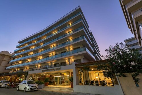 Внешний вид отеля Manousos City Hotel в Муниципальной единице Родосе, фото 1