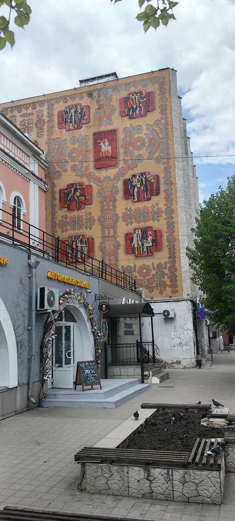 Landmark, attraction Мозаичное панно с гербом Ельца, Yelets, photo