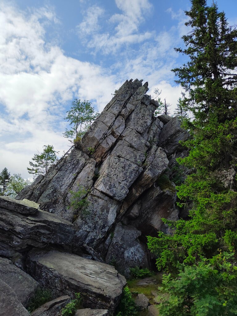Landmark, attraction Chornaya Rock, Chelyabinsk Oblast, photo