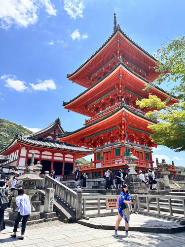 Pagoda Kiyomizu-dera Temple, Kyoto, foto