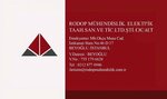 Rodop Engineering (Istanbul, Sisli, Halil Rifat Pasa Neighborhood, Floating Dock Street, 1), electrical works