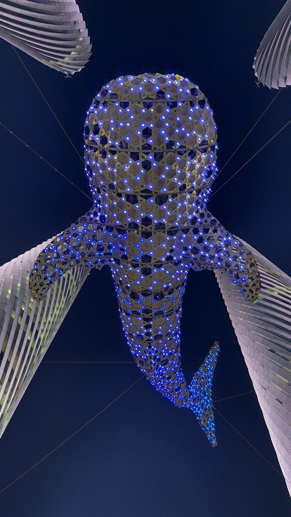 Memorial site, local landmark Al Nehem Whale Shark Installation, Al Daayen, photo