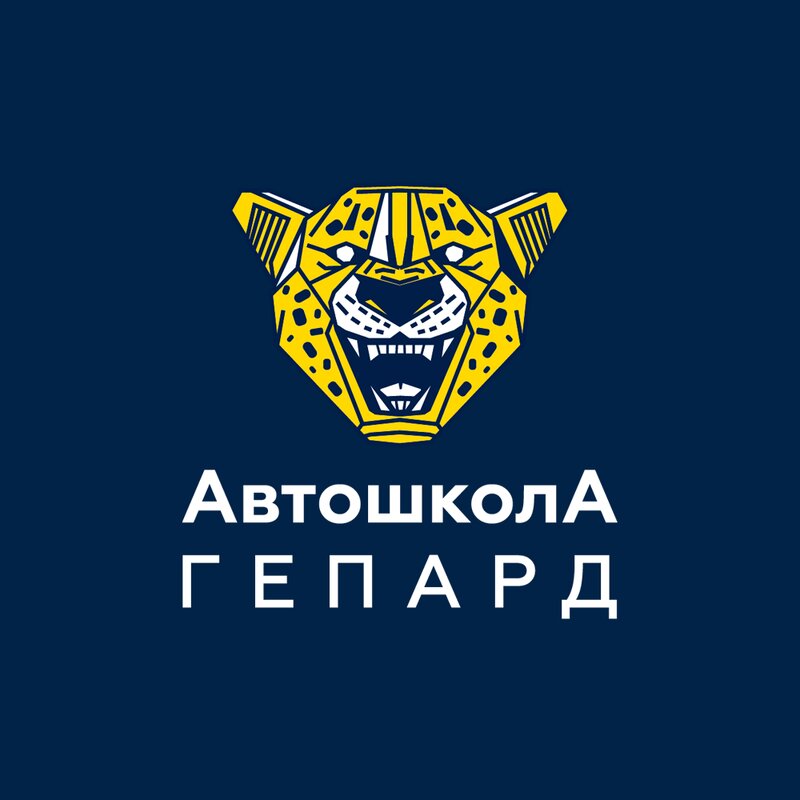 Логотип автошколы «Гепард»