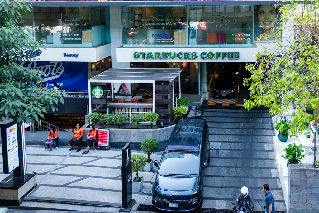 Coffee shop Starbucks coffee, Bangkok, photo
