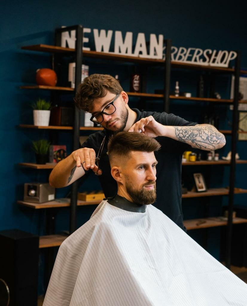 Barberşop NewMan barbershop, Sankt‑Peterburq, foto
