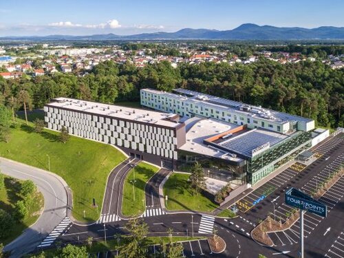 Внешний вид отеля Four Points by Sheraton Ljubljana Mons в Любляне, фото 2