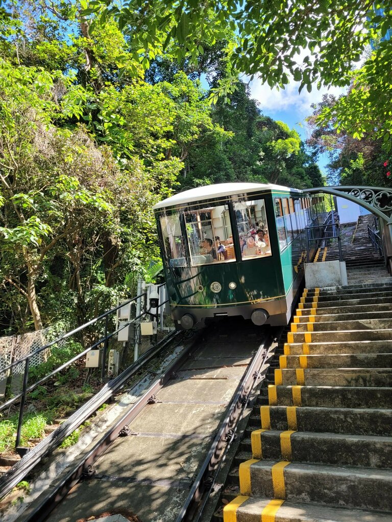 High-speed urban transport station Peak Tram May Road Station, Hong Kong, photo