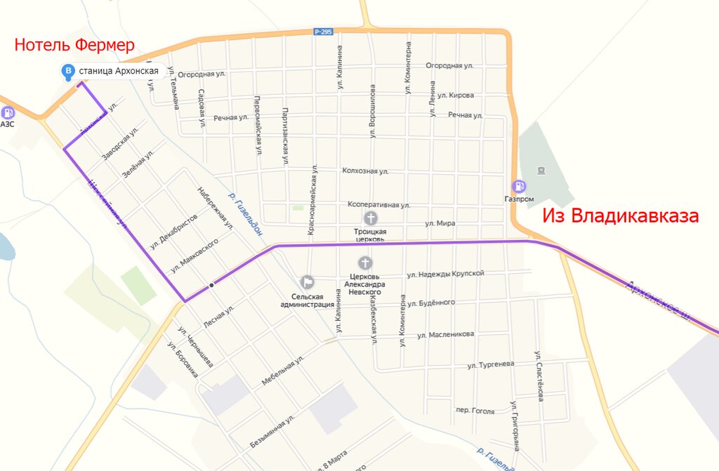 Архонский круг владикавказ карта
