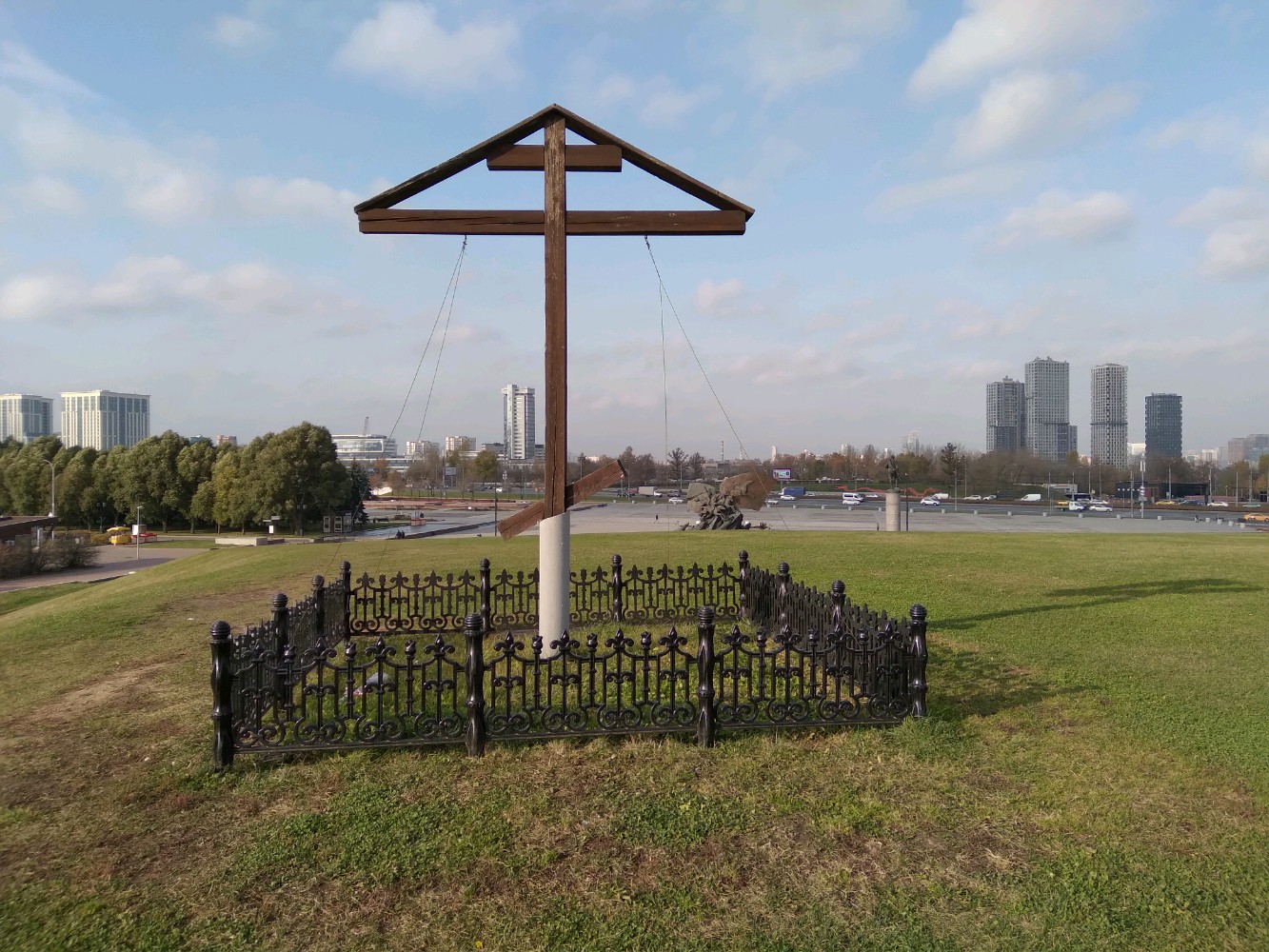 Крест на Поклонной горе, chapel, memorial cross, Russia, Moscow, Victory Park - 