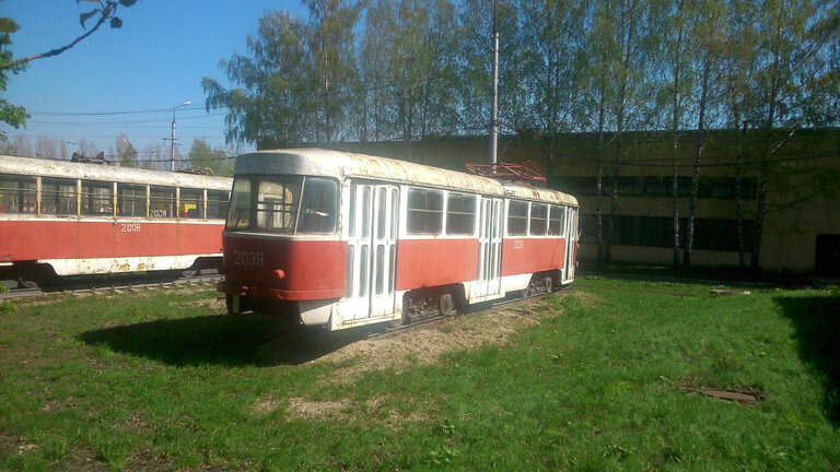 Monument to technology Вагон трамвая Tatra T4D образца 1975 года, Lipetsk, photo