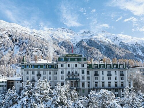 Внешний вид отеля Grand Hotel Kronenhof в Понтрезине, фото 4