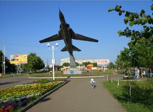 Истребитель МиГ-23МЛД (Republic of Adygea, Maykop, bulvar Pobedy), monument to technology