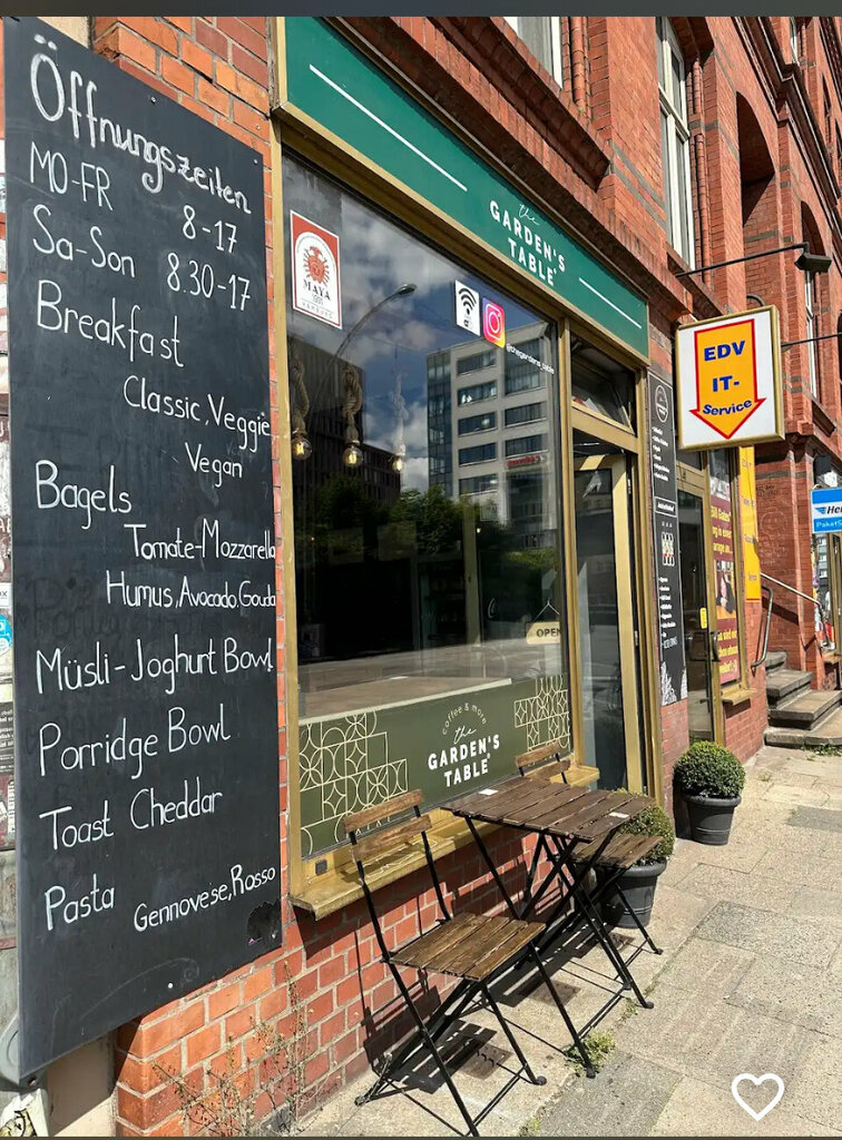 Cafe The Garden’s Table, Hamburg, photo
