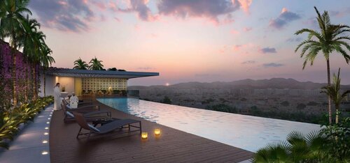 Внешний вид отеля Hilton Garden Inn Muscat Al Khuwair в Вилайяте Бушере, фото 2