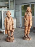 Доктор Айболит и медсестра (Grokholsky Lane, 12) ، نصب تذكاري، نحت