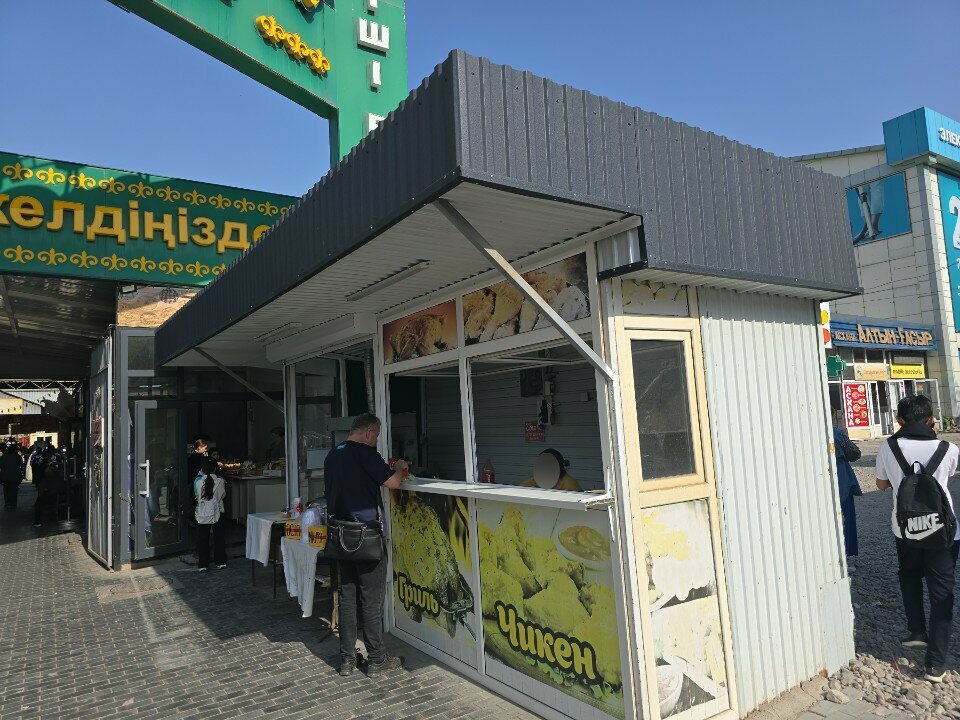 Fast food Kiosk selling grilled chickens, Chimkent, photo
