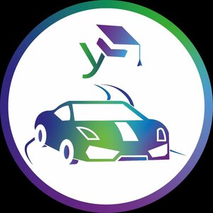 Логотип автошколы «Академия дорожных секретов»