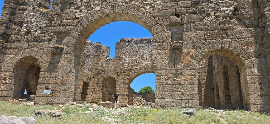 Genre sculpture Aspendos Ruins, Serik, photo