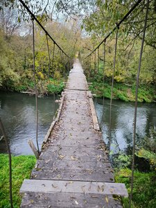 Навесной мост через реку Шаня (Kaluga Region, Shanya River), landmark, attraction