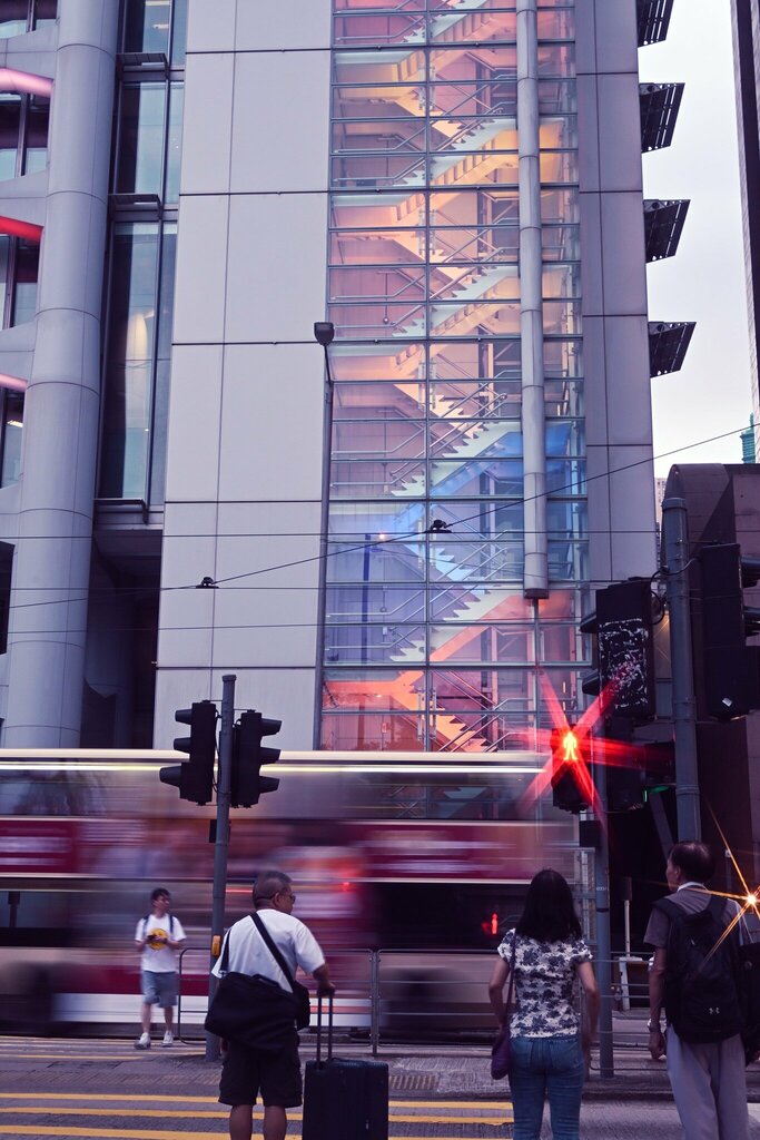 Public transport stop Bank Street, Hong Kong, photo