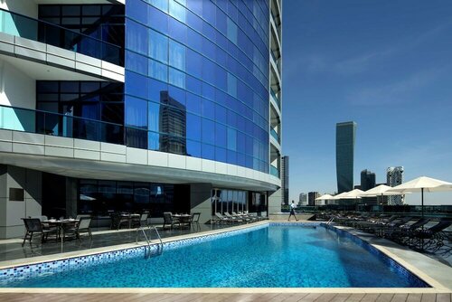 Внешний вид отеля Radisson Blu Hotel Dubai Waterfront в Торговом заливе, фото 2
