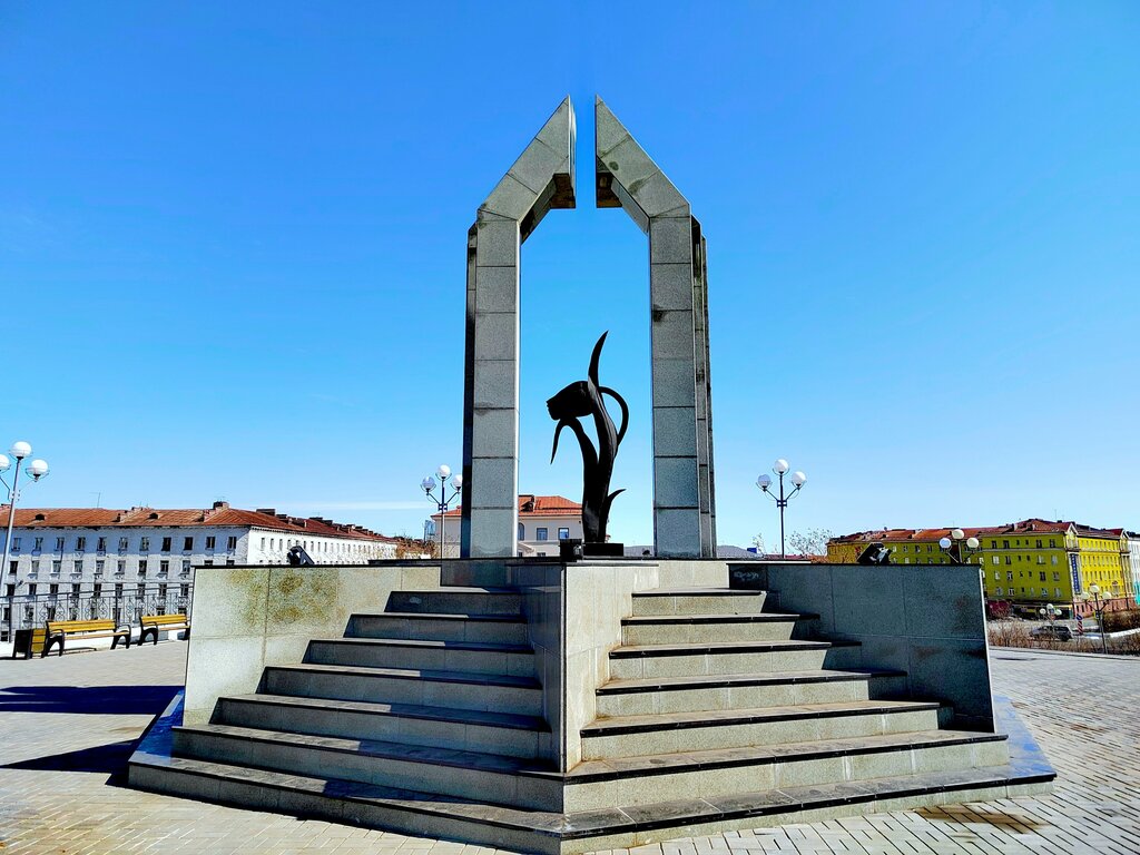 Monument, memorial Чёрный тюльпан - мемориал воинам-афганцам, Norilsk, photo