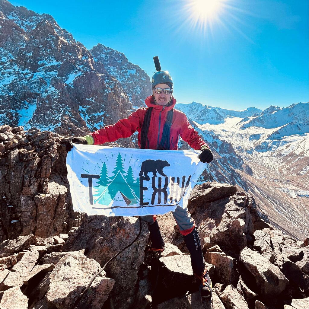 Mountain peak Oktabrenok Shyny 3450 meters, Alma‑Ata District, photo