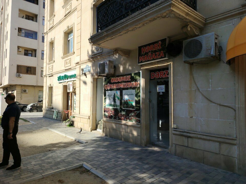 Military uniform Herbi magaza, Baku, photo