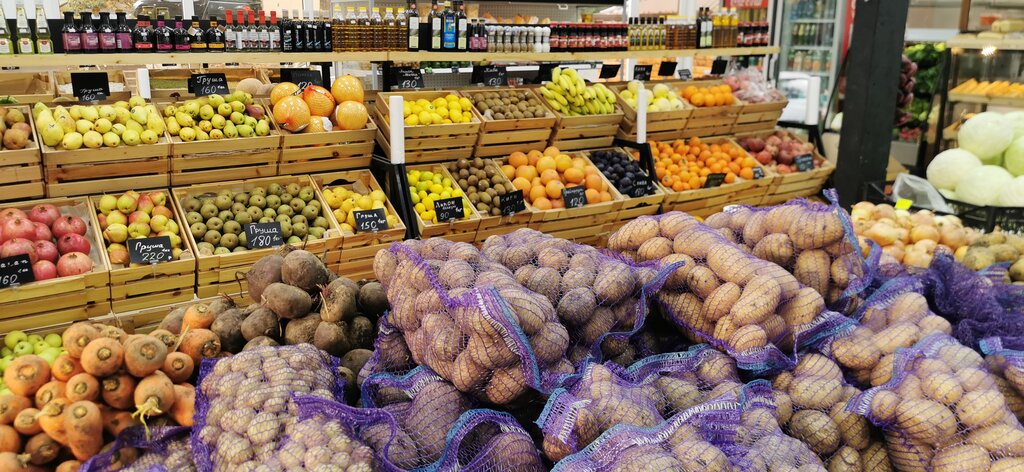 Tienda de carnes, embutidos Мясо, , foto