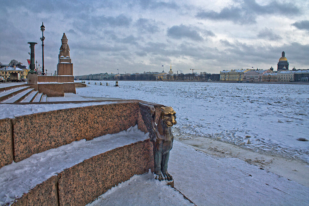 Набережные петербурга зимой