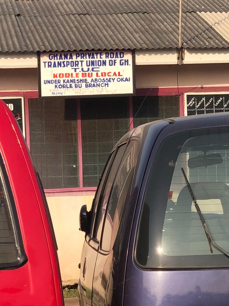 Transport company, car depot Transport Union, Accra, photo