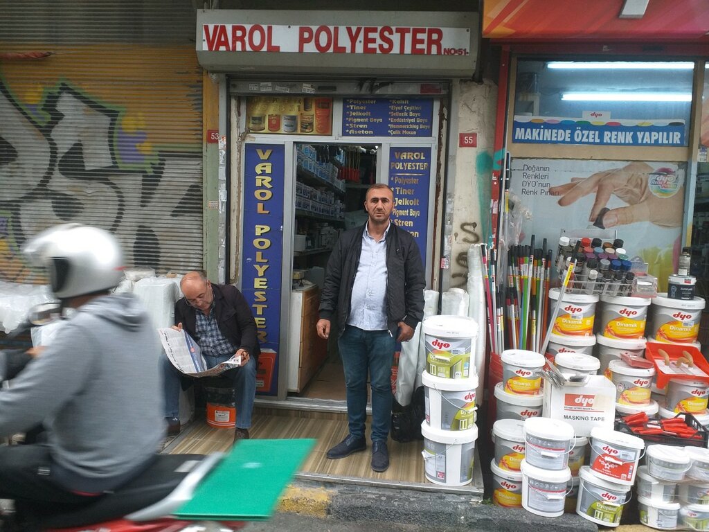 Boya ve cila malzemeleri üretim ve satış yerleri Varol Boya, Beyoğlu, foto