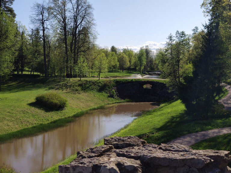 Landmark, attraction Каменный мост и каскад усадьбы Марьино, Saint‑Petersburg and Leningrad Oblast, photo