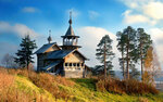 Nativity of Our Lady Chapel (Republic of Karelia, Pryazhinskoye gorodskoye poseleniye, derevnya Manga), capilla, cruz conmemorativa