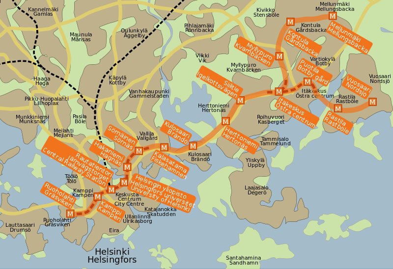Схема метро хельсинки на русском