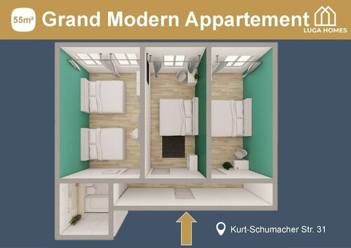 Апартаменты Отель Luga Homes - Stadthaus в Лейпциге