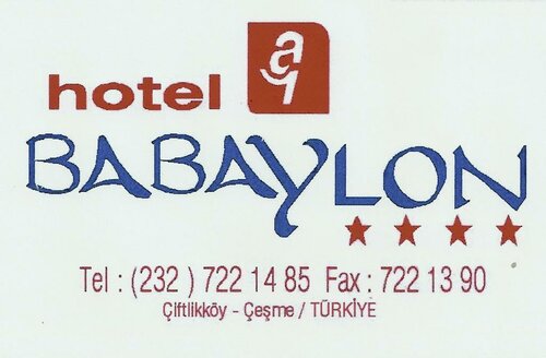 Гостиница Babaylon Hotel в Провинции Измир