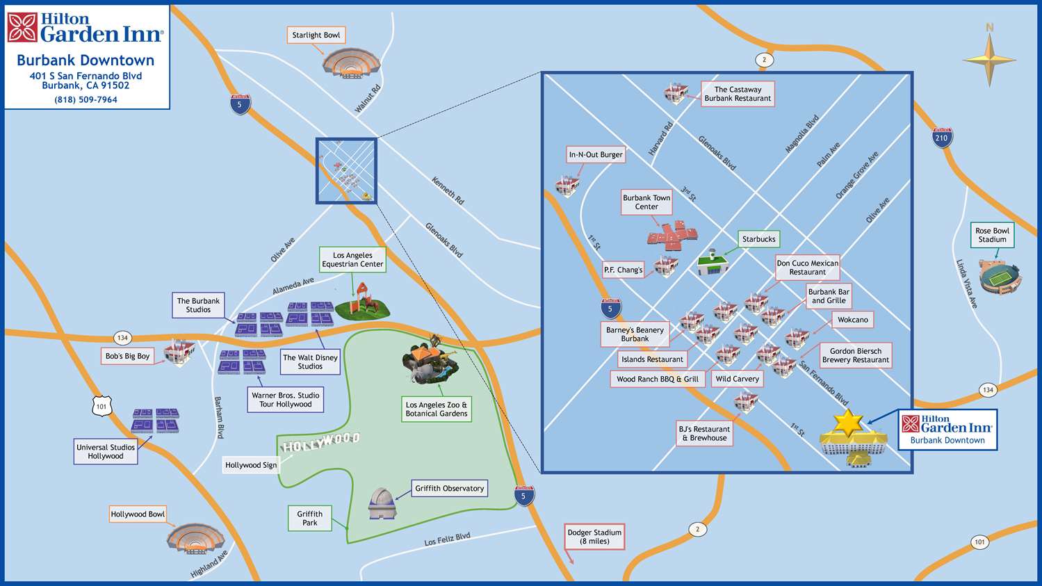 Фото Hilton Garden Inn Burbank Downtown, Ca