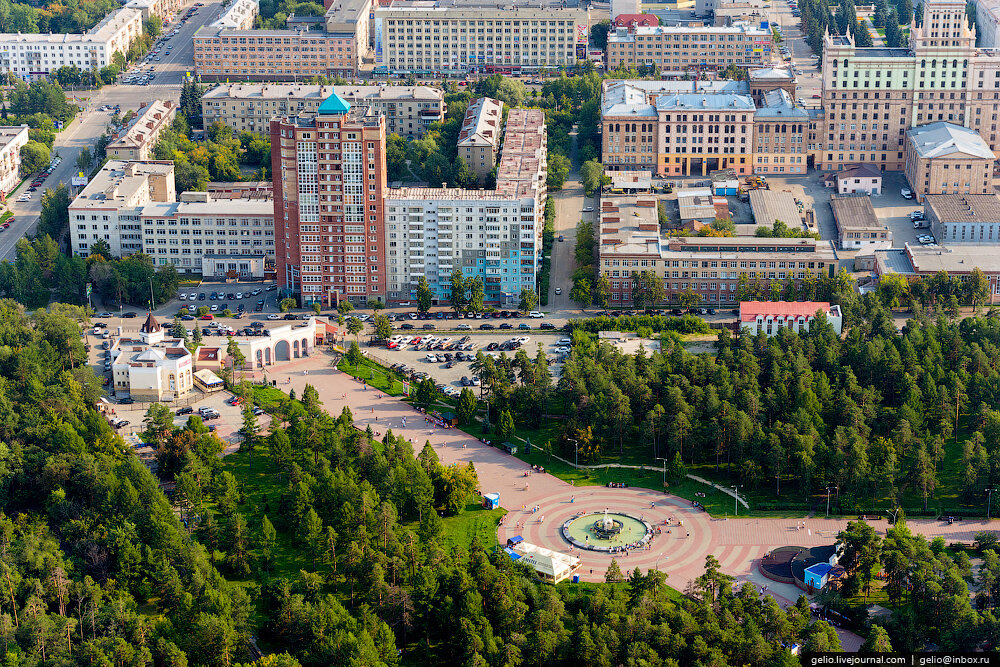 Kültür ve eğlence parkları Gagarin Park, Çeliabinsk, foto