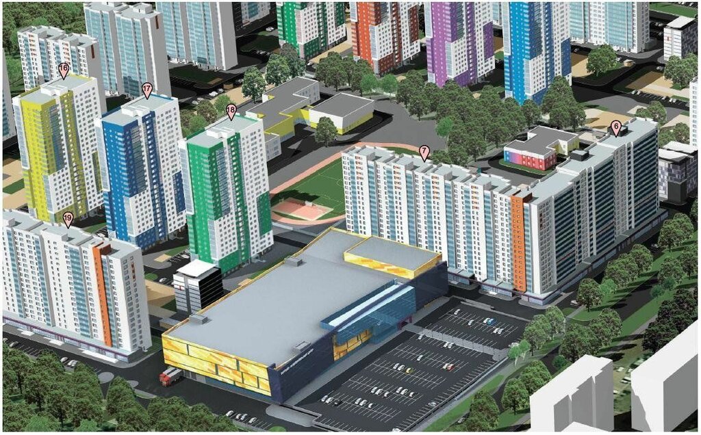 Жк акварель план застройки уфа