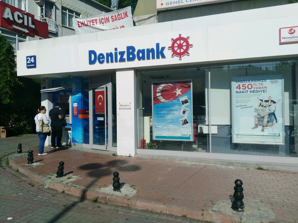 Denizbank Atm Bankomat Turciya Stambul Fatih Ulica Kuva Ji
