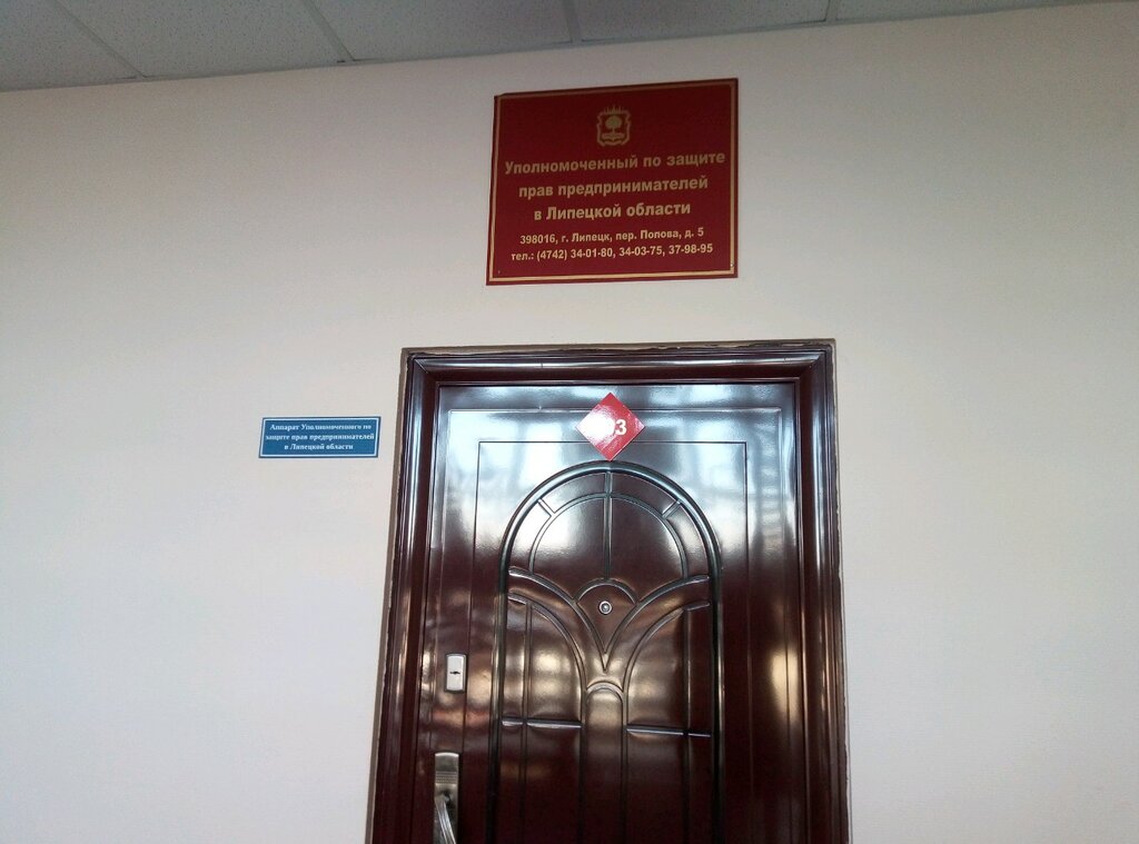 Government ministries, services Уполномоченный по защите прав предпринимателей в Липецкой области, Lipetsk, photo