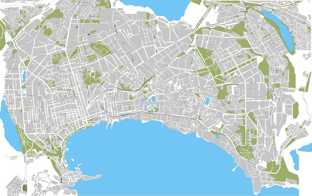 Карта баку с улицами на русском языке