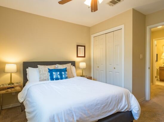 Canopy of Oaks with Private Deck and Fire Pit - Charming Bungalow ...