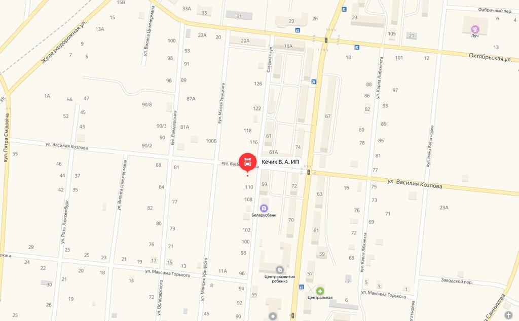 Карта рогачева с улицами и домами подробно