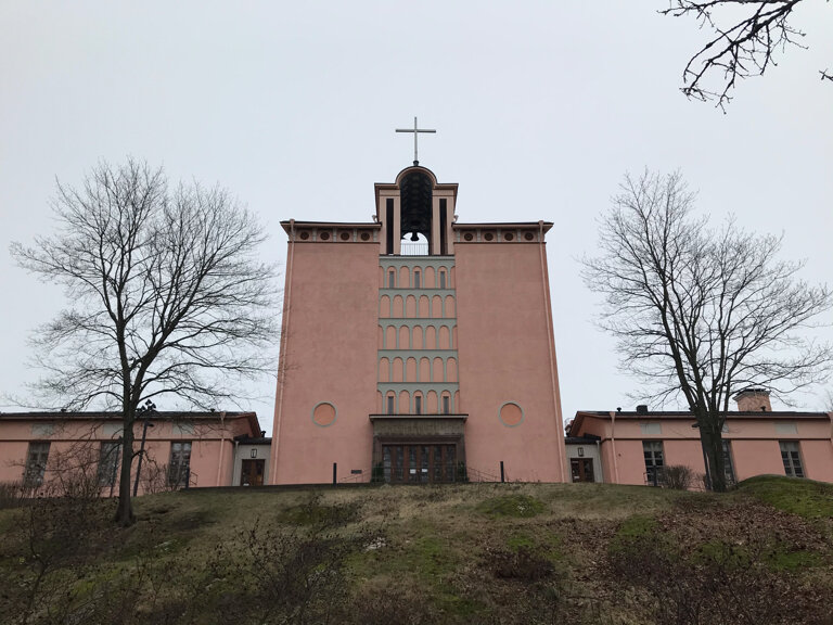 Protestan kilisesi Töölö Church, Helsinki, foto