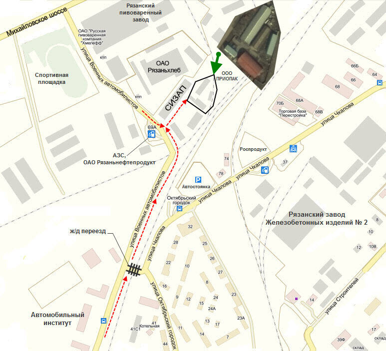 Карта панорама рязань