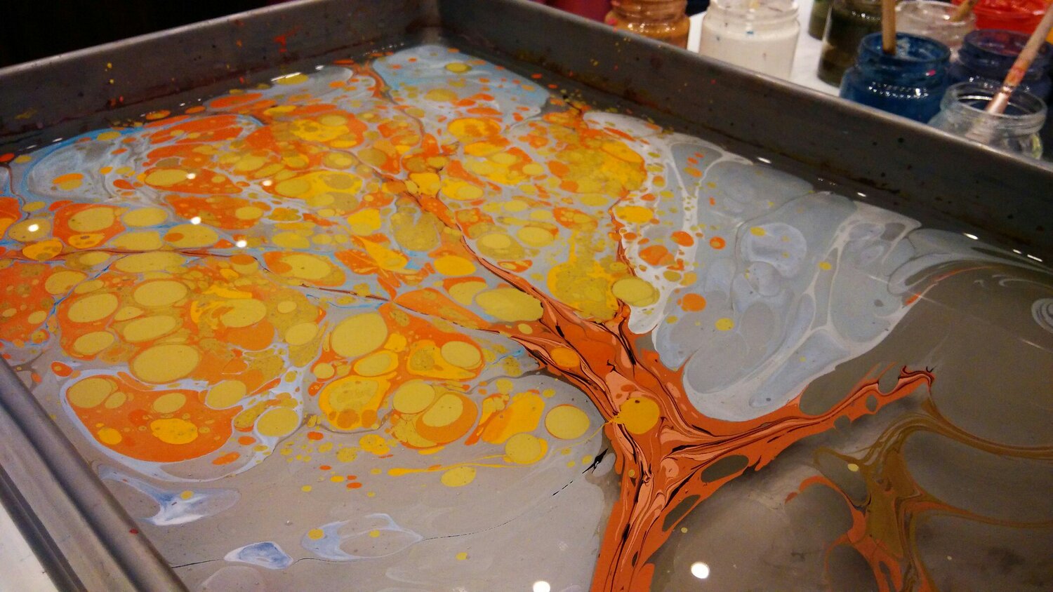 Эмбру техника рисунка по воде