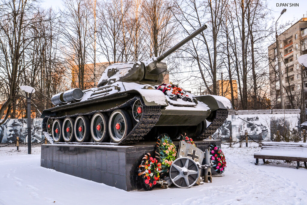Monument to technology Танк Т-34, Pushkino, photo